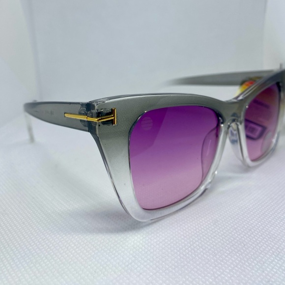 Grey Frame Women’s Fashion Sunglasses NWT - Picture 3 of 5